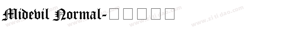 Midevil Normal字体转换